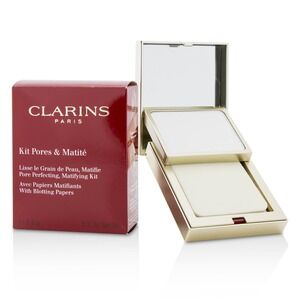 Clarins Pore Perfecting Matifying Kit With Blotting Papers 0.2 OZ NEW
